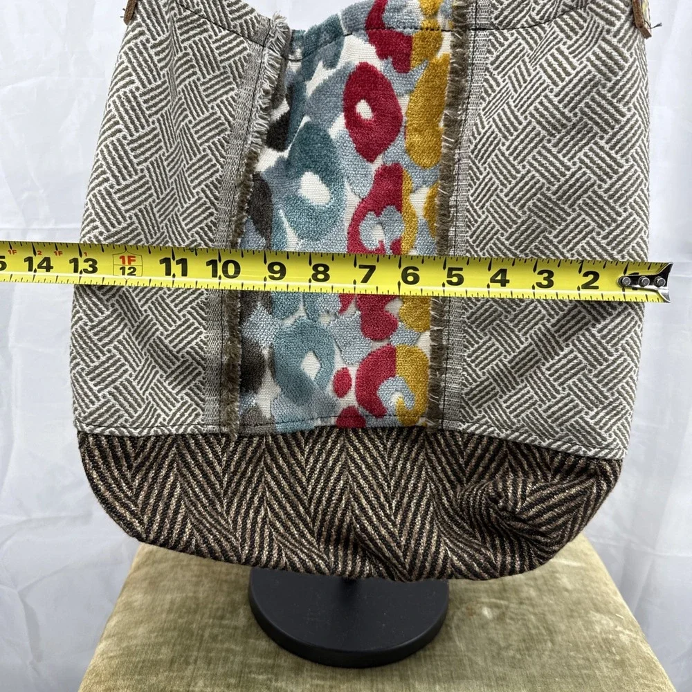 Handmade Patchwork Purse W/Ed Hardy Belt Handle Boho One Of A Kind Super Cool!‎